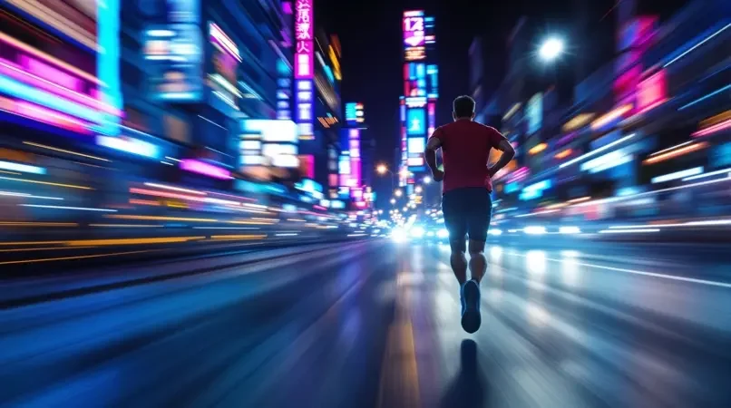 城市夜跑记录，用脚步丈量夜色 - 高清视频网站